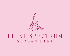 Feather Fashion Gown logo design