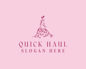 Feather Fashion Gown logo design