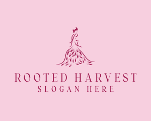 Feather Fashion Gown logo design