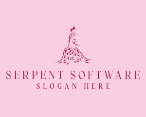 Feather Fashion Gown logo design