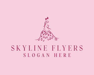 Feather Fashion Gown logo design