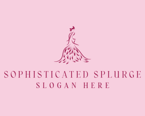 Feather Fashion Gown logo design