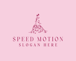 Feather Fashion Gown logo design