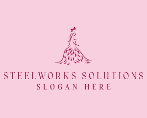 Feather Fashion Gown logo design