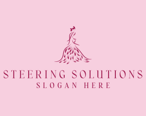 Feather Fashion Gown logo design