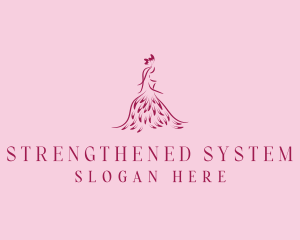 Feather Fashion Gown logo design