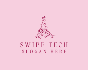 Feather Fashion Gown logo design