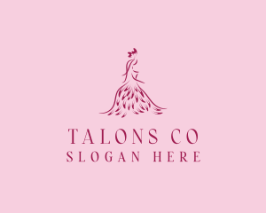 Feather Fashion Gown logo design