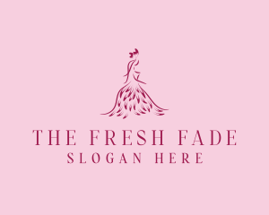 Feather Fashion Gown logo design