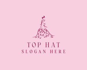 Feather Fashion Gown logo design