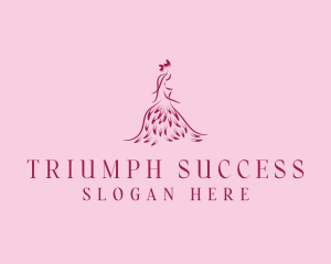 Feather Fashion Gown logo design