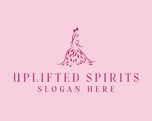 Feather Fashion Gown logo design