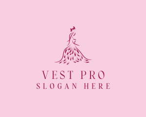 Feather Fashion Gown logo design