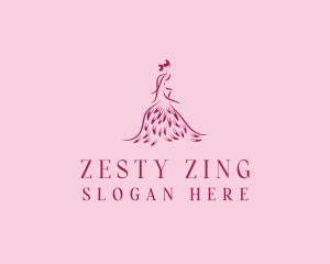 Feather Fashion Gown logo design