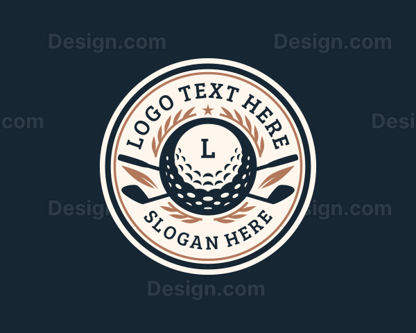 Golf Course Sports Tournament Logo