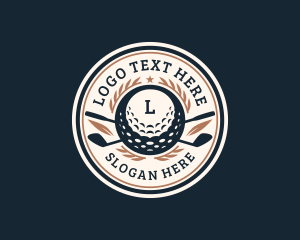 Golf Course Sports Tournament Logo