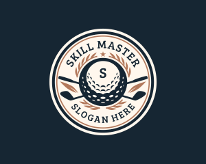 Golf Course Sports Tournament logo design