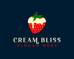 Sweet Strawberry Cream logo design