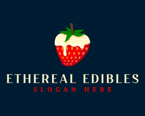 Sweet Strawberry Cream logo design