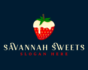 Sweet Strawberry Cream logo design