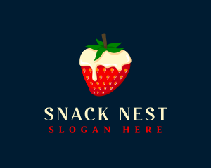 Sweet Strawberry Cream logo design