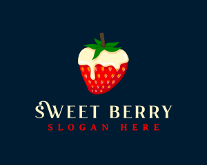 Sweet Strawberry Cream logo design