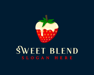 Sweet Strawberry Cream logo design