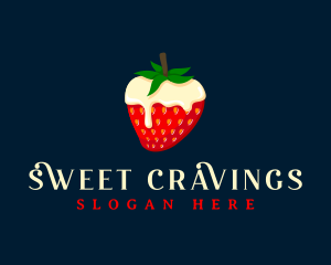 Sweet Strawberry Cream logo design