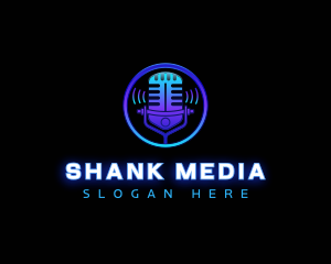 Microphone Media Podcast logo design