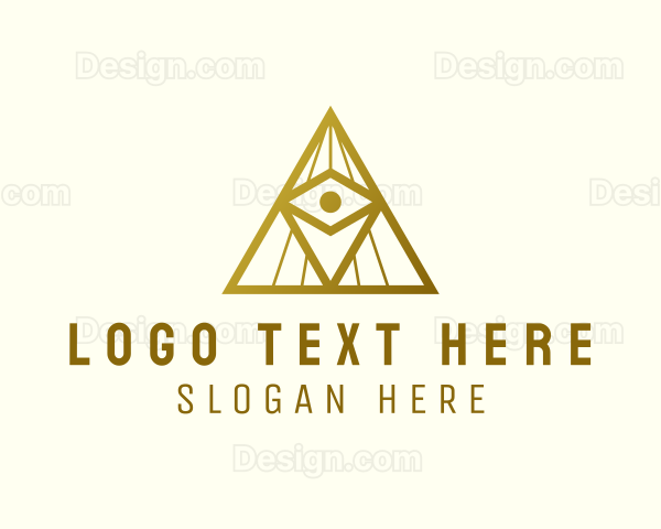 Gold Eye Pyramid Logo