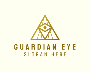 Gold Eye Pyramid logo design