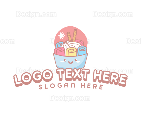 Ice Cream Dessert Logo