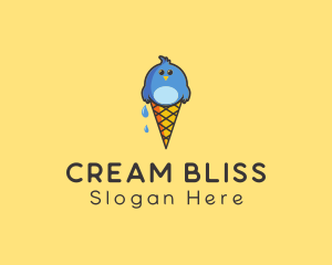 Ice Cream Bird  logo design