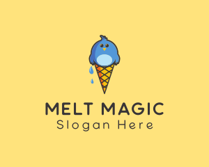 Ice Cream Bird  logo design