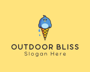 Ice Cream Bird  logo design