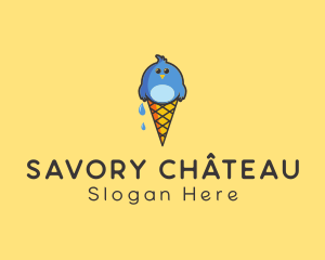 Ice Cream Bird  logo design