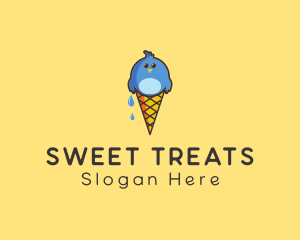 Ice Cream Bird  logo design