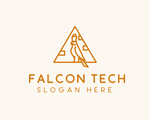 Orange Egypt Falcon  logo design