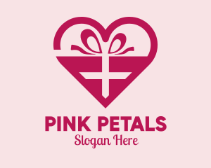 Valentine's Day Heart Present  logo design