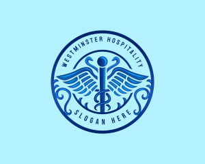 Caduceus Health Hospital logo design