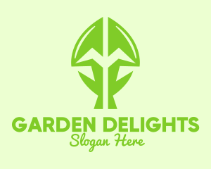 Green Growing Plant logo design