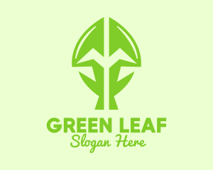 Green Growing Plant logo design