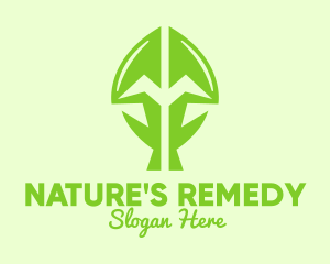 Green Growing Plant logo design