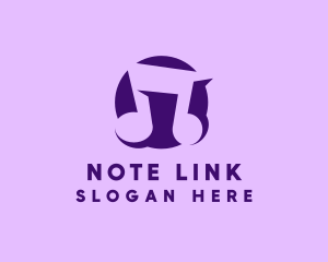 Purple Musical Note logo design