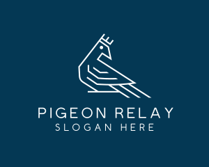 Abstract Crown Pigeon  logo