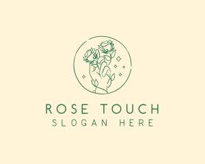 Hand Rose Florist Feminine logo