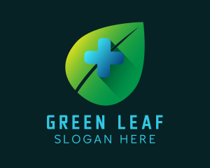 3D Pharmaceutical Leaf logo design