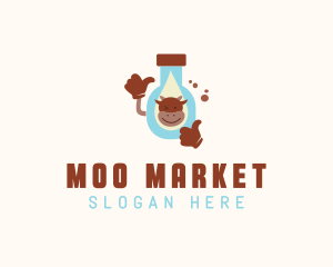 Cow Milk Bottle logo