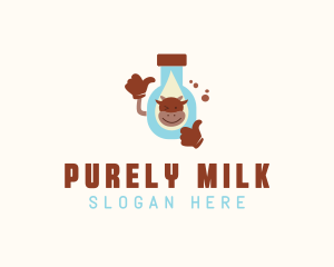 Cow Milk Bottle logo