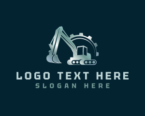 Excavation - Excavator Cog Digger logo design